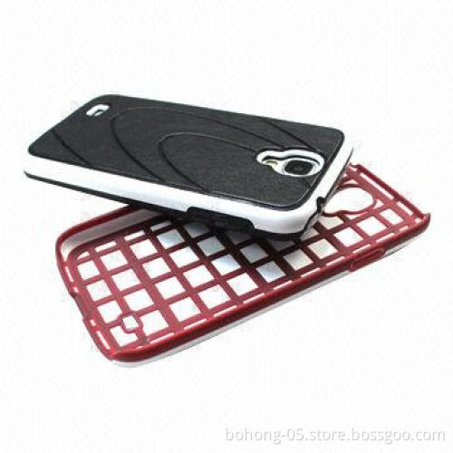 Case for Samsung I9500, PC and TPU Materials, TPU + PC-sided Veneer (Basketball Lines)